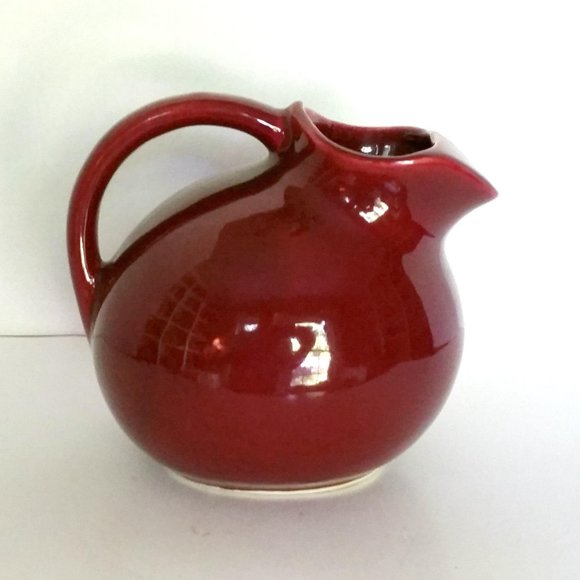 Mccoy Other - 1940s McCoy Stoneware Pottery Red Ball Pitcher